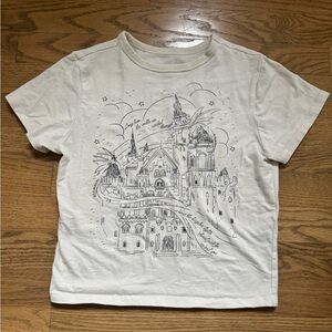 Taylor Swift Speak Now tight fit cropped tee, cream with black line art, small